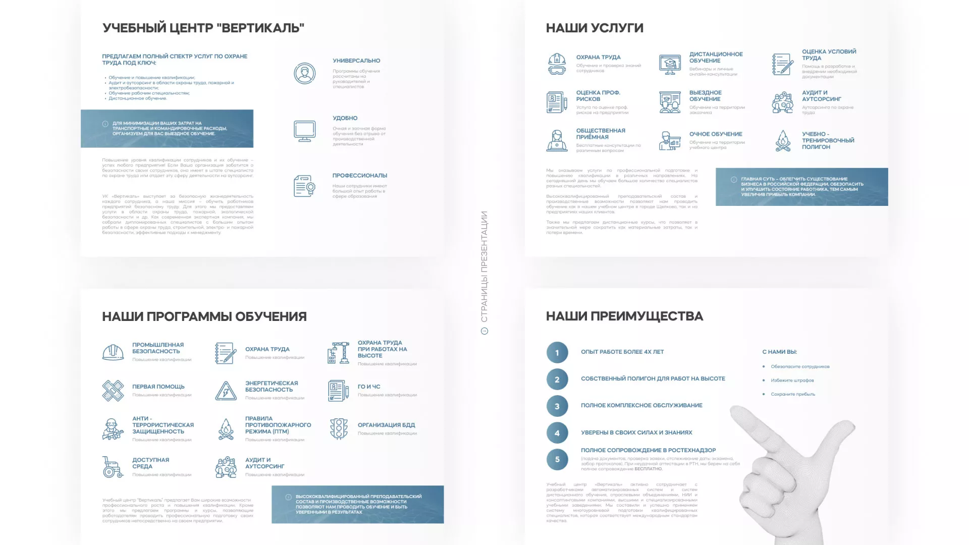 Разработка презентации для учебного центра «Вертикаль» в Ноябрьске